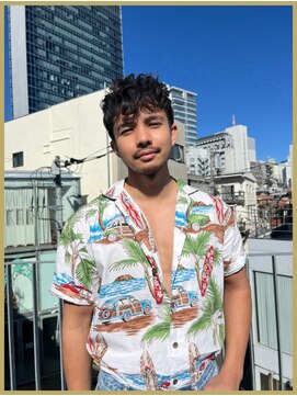 ジジバイワースホワイル(jiji by WORTH WHILE) 外国人風パーマウルフカルマパーマベリーショートダークアッシュ