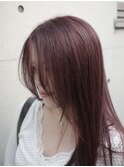 韓国顔まわりレイヤーカットグレージュオリーブベージュブラウン