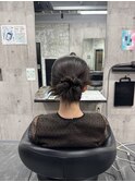 お呼ばれアレンジ ヘアセット カチモリ