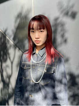 ブランコ 名古屋栄(BLANCO) 赤髪 グラデーション