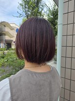 ゼル 本郷店(ZELE)&nbsp;【30代の血色感】ベリーピンク×大人のコンパクトボブ