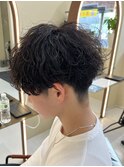 シャドウパーマ×マッシュスタイル