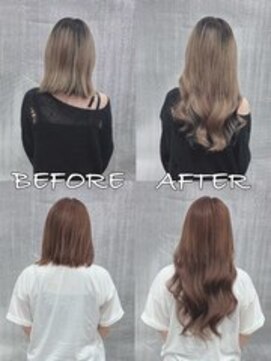 リップ 大阪本店(LIP) 【レミー100%最高級人毛/ロング】シールエクステ60枚+カラー