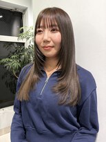 フィルムス 田町芝浦(FILMS) レイヤーカット/オリーブカラー/韓国巻き/顔周りカット