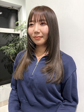 フィルムス 田町芝浦(FILMS) レイヤーカット/オリーブカラー/韓国巻き/顔周りカット