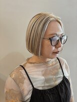 トッカ ヘアアンドトリートメント 大宮店(tocca)&nbsp;顎ラインブロンドボブ × ローライト