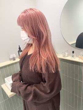 キオク(KIOX) ピンクベージュ/ブリーチ×３回