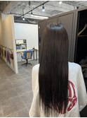オリーブグレージュストレートロング_チェリーブラウン_KO2