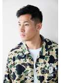 メンズカット　ニュアンスパーマ　ツーブロック　バーバー　眉毛