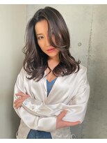 ブルックス&nbsp;ミディアムレイヤー　レイヤーカット　コントラストハイライト