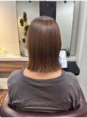 乾かしただけで収まるストレートボブ*ビフォーアフター有