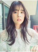 ロングレイヤースタイル20代/30代/40代/庭瀬