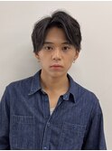 ダークアッシュ/アッシュブラック/カルマパーマ/ベリーショート