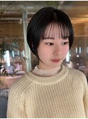 黒髪ショート/20代/30代/40代/ショートボブ丸みショート