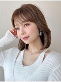 ナチュラル可愛いミディアムヘアスタイル