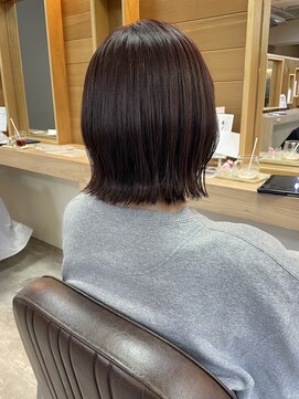 ヘア プロデュース キュオン(hair produce CUEON.) ピンクブラウン×艶髪