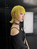 ヘーゼル 博多(HAZEL.)&nbsp;Naito 【レモンイエロー】エッジショートウルフ