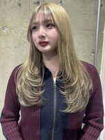 ボタン 熊本(VOTAN)&nbsp;ザクザクハイレイヤーカット/ブリーチカラー/韓国ヘア