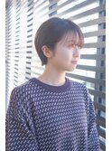 丸みショート/シースルーうざバング/顔まわりカット【松本匡介】