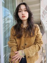 アンドスタイル(&style)&nbsp;【TSUJI】レイヤー  顔まわり オリーブ グレージュ ロング