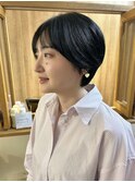 シースルーマッシュショートくびれショートダークブラウン