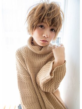 オーガスト ヘア ネイル(AUGUST hair nail) ラフパーマショート　／３Dカラー【横浜駅】