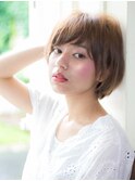 NORA【ERI】似合わせ小顔斜め前髪大人可愛い耳かけショート