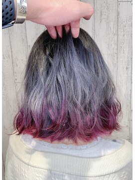 アース 三ツ境店(HAIR&MAKE EARTH) ベリーピンクの裾カラー