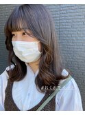 おくれ毛カット/アースカラー