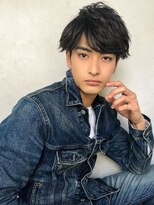 ラルユー 金山(LallYou)&nbsp;シルバーカラー/フェードカット/かき上げ/ニュアンスマッシュ