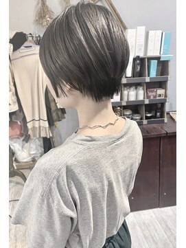 ヘアーアンドアトリエ マール(Hair&Atelier Marl) 【Marl】ハイライトブルーブラックカラー×ショートボブ