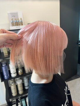 ペレ 渋谷(PELE) K161_サーモンピンク ブリーチ2回~