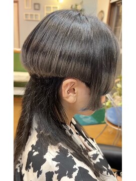 ココモ(cocomo) 裾カラーカラーリングデザインクラゲヘア