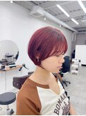 【sii.北千住】ベビーピンク　斜めバング　丸みショート