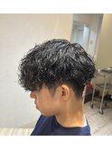メンズカット&波巻きパーマ
