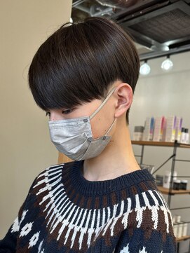 エルマーク 豊中(L-MARK) 黒髪マッシュナチュラルマッシュメンズヘア韓国ツーブロック