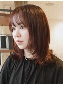 【macana指名】オレンジブラウン暖色レイヤーカット登戸