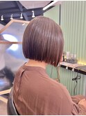 切りっぱなし/ヘイリーボブ/タッセルボブ/丸くならないボブ