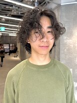 ピークアブー 原宿ハラカド(PEEK-A-BOO) メンズカットニュアンスシャドウパーマウルフロング原宿