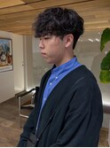 メンズマッシュシャドウパーマソフト刈り上げ