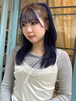ロチカバイドールヘアー 心斎橋(Rotika by Doll hair) ブリーチ卒業デザインカラー☆Blue×brown