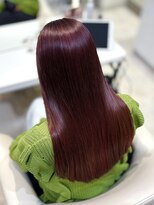 ケンジ 平塚 アネッタ(KENJE annetta) 【ワンカラー】艶髪カシスレッド