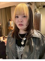 グッドフェローズ キタホリエ(GoodFellas kitahorie)&nbsp;レイヤーカットとハイトーン切りっぱなしボブブリーチ艶感