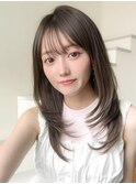《Agu hair》ミディアムレイヤー　顔まわりカット　ワンカール