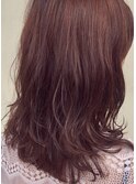 時短スタイリングで可愛く!!!ピンクブラウンカラー