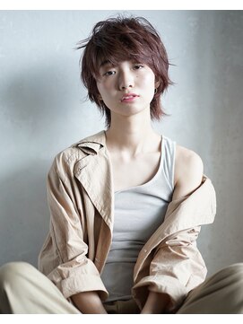 ベルビアンカ(Belle BIANCA) Belle BIANCA ウルフショート 秋冬カラーピンクベージュ by松本