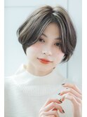 エギョモリ/ショートボブ/イルミナカラー/アッシュブラック