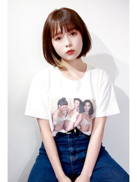 ラフィス ヘアー ピーチ 岡山店(La fith hair peach) 【La fith】 丸みボブ×ポイントインナーカラー