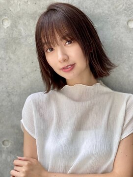 ユアーズ ヘア 恵比寿本店(youres hair) ナチュラルストレート☆切りっぱなし外ハネボブ