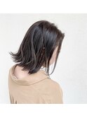 外ハネボブ+ハイライトカラー